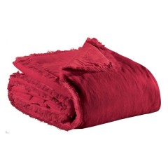 BEDCOVER VELVET UNI RED   - BED COVERS